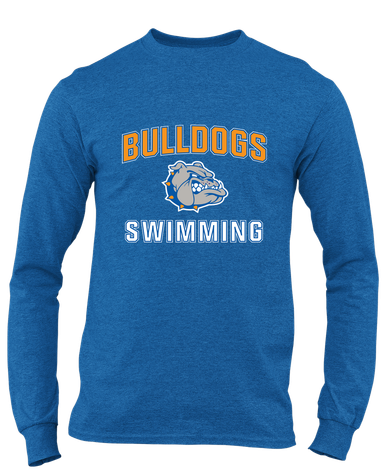 Livonia Bulldogs Swimming Men's LS T-Shirt