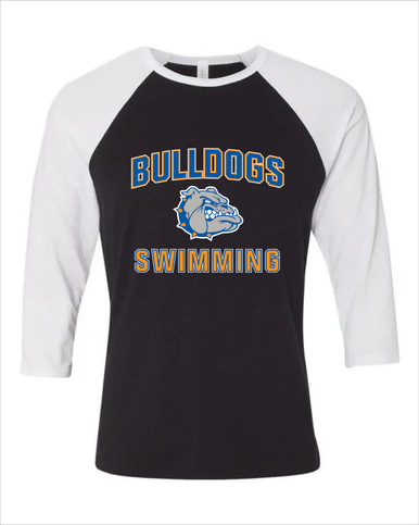 Livonia Bulldogs Swimming Women's Baseball T-Shirt