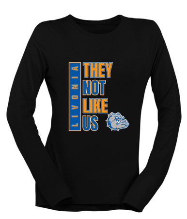 Livonia Bulldogs They Not Like Us #1 Women's Premium LS T-Shirt