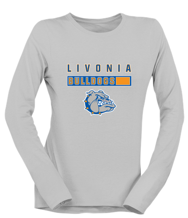 Livonia Bulldogs Mascot #7 Women's LS T-Shirt