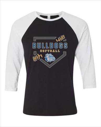 Livonia Bulldogs Softball #2 Women's Baseball T-Shirt