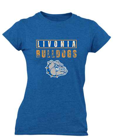 Livonia Bulldogs Mascot #9 Women's Premium SS T-Shirt