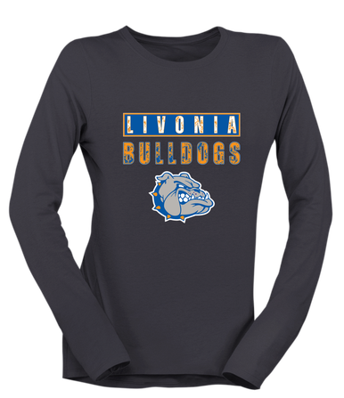 Livonia Bulldogs Mascot #9 Women's Premium LS T-Shirt