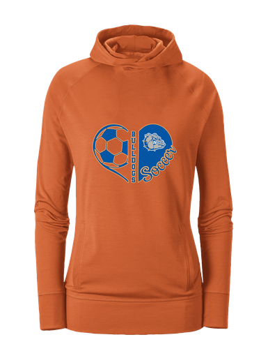 Livonia Bulldogs Heart Soccer Women's Hoodie