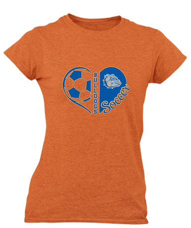 Livonia Bulldogs Heart Soccer Women's Premium SS T-Shirt