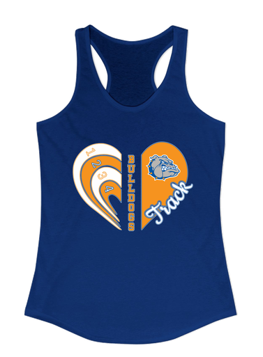 Livonia Bulldogs Heart Track Women's Tank Top