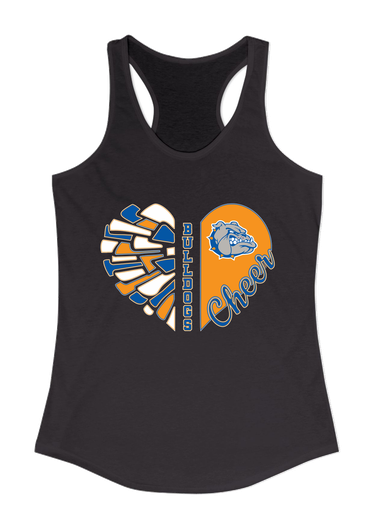 Livonia Bulldogs Heart Cheer Women's Tank Top