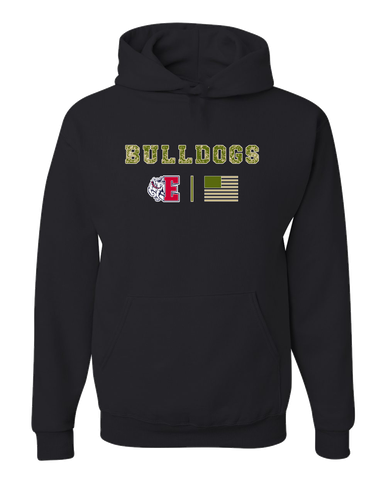 Ellensburg Bulldogs Camo Flag Men's Premium Hoodie