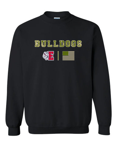 Ellensburg Bulldogs Camo Flag Men's Sweatshirt