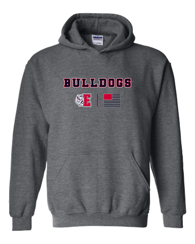Ellensburg Bulldogs Team Colors Flag Men's Hoodie