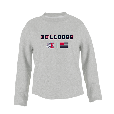 Ellensburg Bulldogs Team Colors Flag Women's Sweatshirt