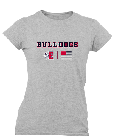 Ellensburg Bulldogs Team Colors Flag Women's Premium SS T-Shirt