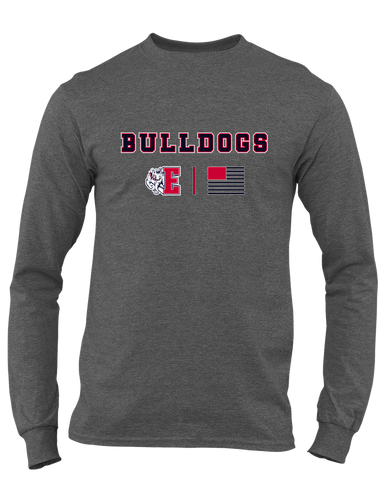 Ellensburg Bulldogs Team Colors Flag Men's LS T-Shirt