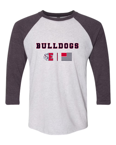 Ellensburg Bulldogs Team Colors Flag Men's Baseball T-Shirt