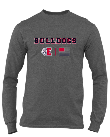 Ellensburg Bulldogs Team Colors Flag Men's Premium LS T-Shirt