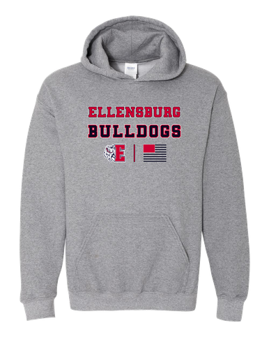 Ellensburg Bulldogs Spirit Flag Men's Hoodie