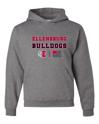 Ellensburg Bulldogs Spirit Flag Men's Premium Hoodie