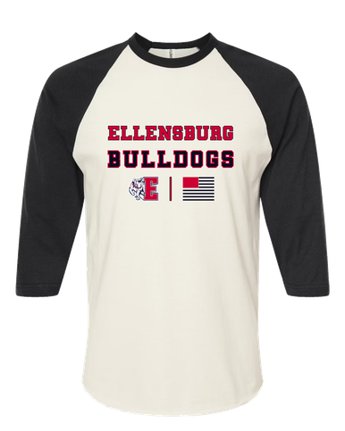 Ellensburg Bulldogs Spirit Flag Women's Baseball T-Shirt