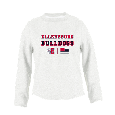 Ellensburg Bulldogs Spirit Flag Women's Sweatshirt