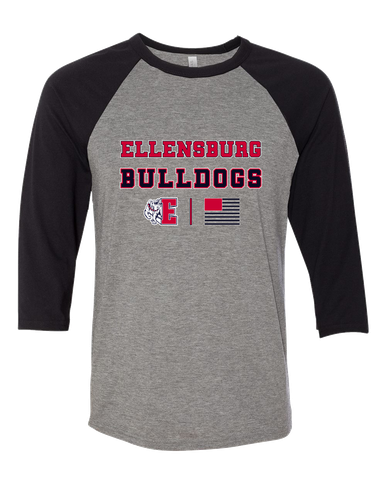 Ellensburg Bulldogs Spirit Flag Men's Baseball T-Shirt