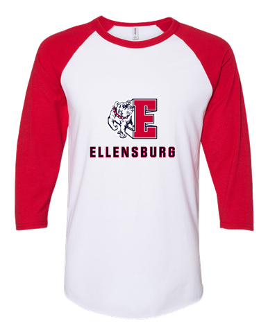 Ellensburg Bulldogs Mascot #2 Women's Baseball T-Shirt