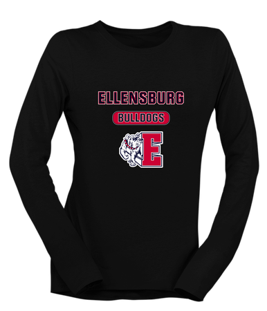 Ellensburg Bulldogs Mascot #3 Women's LS T-Shirt