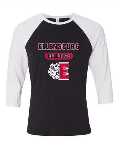 Ellensburg Bulldogs Mascot #3 Women's Baseball T-Shirt
