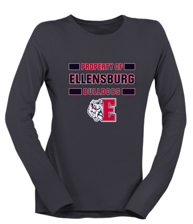 Ellensburg Bulldogs Property Of Women's Premium LS T-Shirt