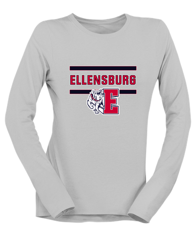 Ellensburg Bulldogs Mascot #4 Women's LS T-Shirt