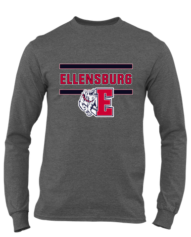 Ellensburg Bulldogs Mascot #4 Men's LS T-Shirt