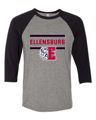 Ellensburg Bulldogs Mascot #4 Women's Baseball T-Shirt