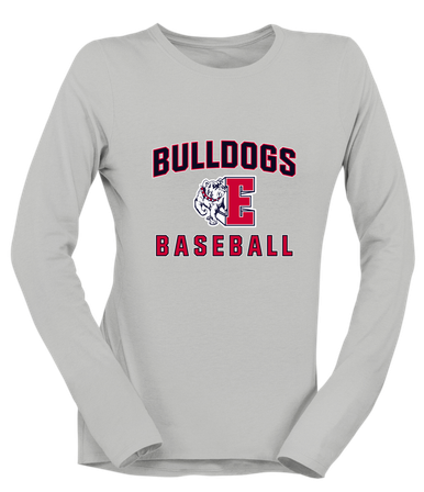 Ellensburg Bulldogs Baseball #1 Women's Premium LS T-Shirt