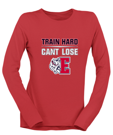 Ellensburg Bulldogs Train Hard, Can't Lose Women's LS T-Shirt
