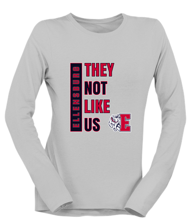 Ellensburg Bulldogs They Not Like Us #1 Women's LS T-Shirt