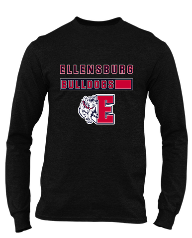Ellensburg Bulldogs Mascot #7 Men's LS T-Shirt