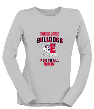 Ellensburg Bulldogs Football #6 Women's LS T-Shirt