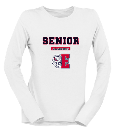 Ellensburg Bulldogs Senior #2 Women's LS T-Shirt