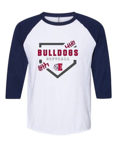 Ellensburg Bulldogs Softball #2 Women's Baseball T-Shirt