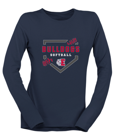 Ellensburg Bulldogs Softball #2 Women's Premium LS T-Shirt