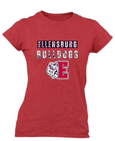 Ellensburg Bulldogs Mascot #9 Women's SS T-Shirt