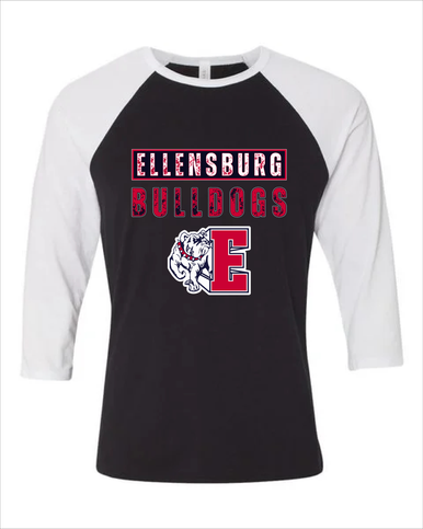 Ellensburg Bulldogs Mascot #9 Men's Baseball T-Shirt