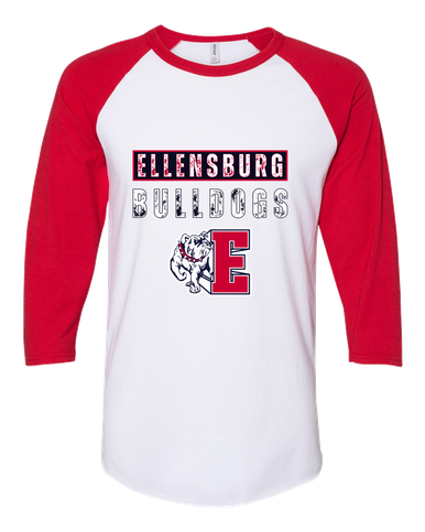 Ellensburg Bulldogs Mascot #9 Women's Baseball T-Shirt