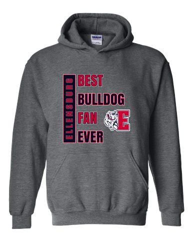 Ellensburg Bulldogs Best Bulldog Fan Men's Hoodie