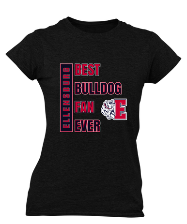 Ellensburg Bulldogs Best Bulldog Fan Women's Premium SS T-Shirt