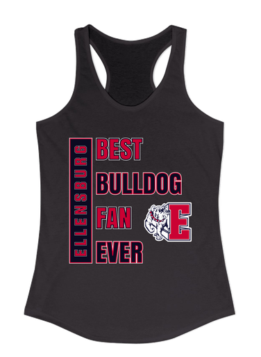 Ellensburg Bulldogs Best Bulldog Fan Women's Tank Top