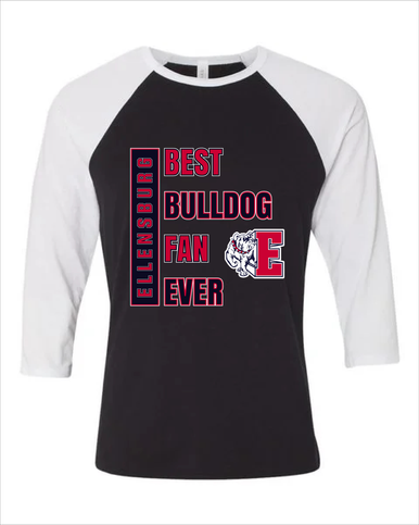 Ellensburg Bulldogs Best Bulldog Fan Women's Baseball T-Shirt
