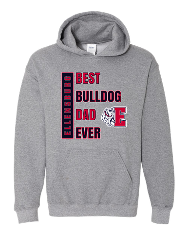 Ellensburg Bulldogs Best Bulldog Dad Men's Hoodie