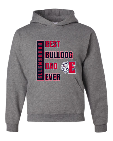 Ellensburg Bulldogs Best Bulldog Dad Men's Premium Hoodie