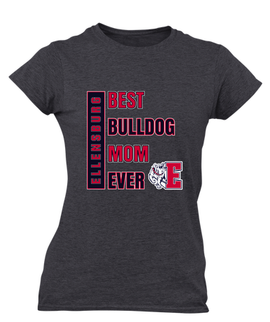 Ellensburg Bulldogs Best Bulldog Mom Women's SS T-Shirt