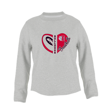 Ellensburg Bulldogs Heart Football Women's Sweatshirt